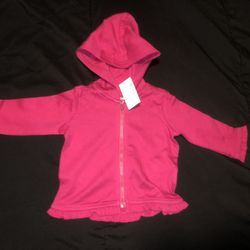 New Baby Girl Hoodie 3m