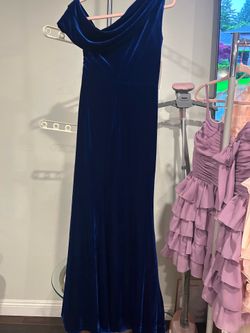 Blue velvet dress size 12