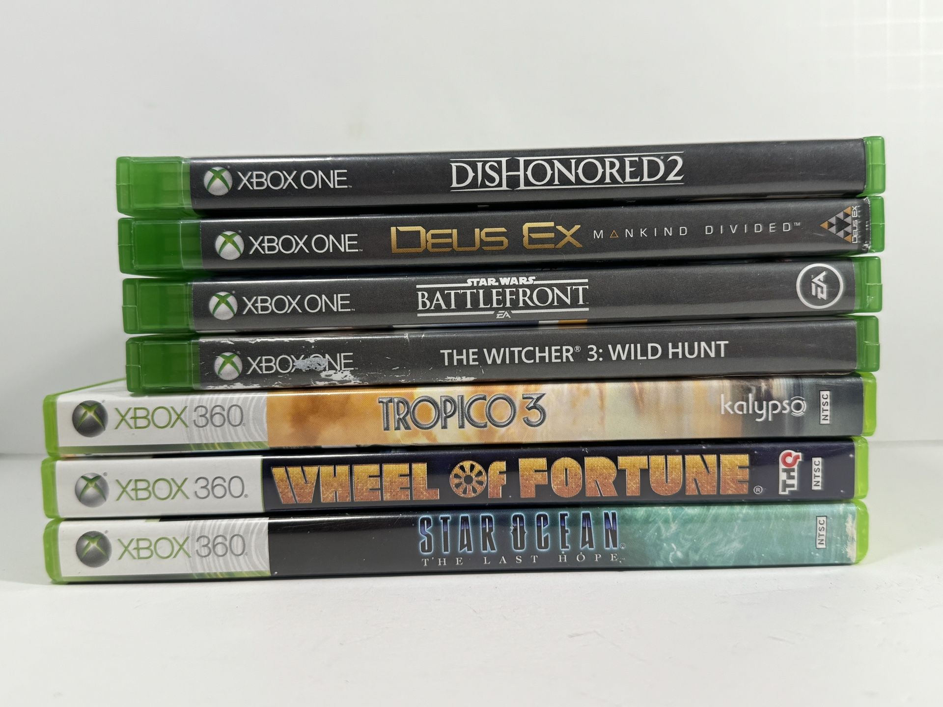 Xbox One 360 Game Lot • Star Wheel Tropical Witcher Battlefront Dues Ex Dishonor