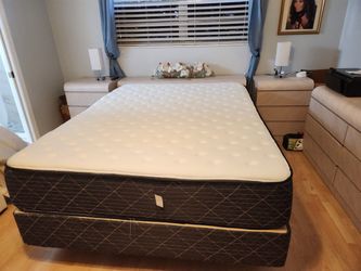 New queen mattress and box spring 2 pc bed frame is not included
