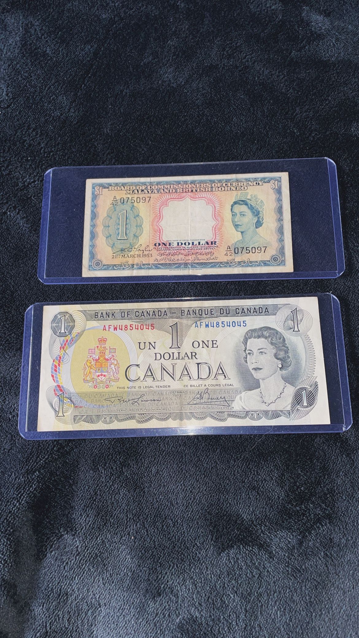Malaya British Borneo 1 Dollar/Canadian 1 Dollar Sleeved
