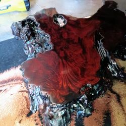 Burl Coffee Table And 2 End Tables