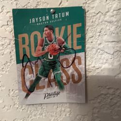 Signed Rookie Jayson Tatum Card 