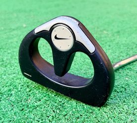 Nike Black OZ T100 Mallet Putter | LEFT-HAND LH Steel Shaft 34.5” Original Grip!