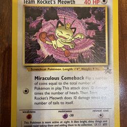 Pokemon Team Rocket’s Meowth #18 Black Star Promo  Non-Holo NM/M 💫