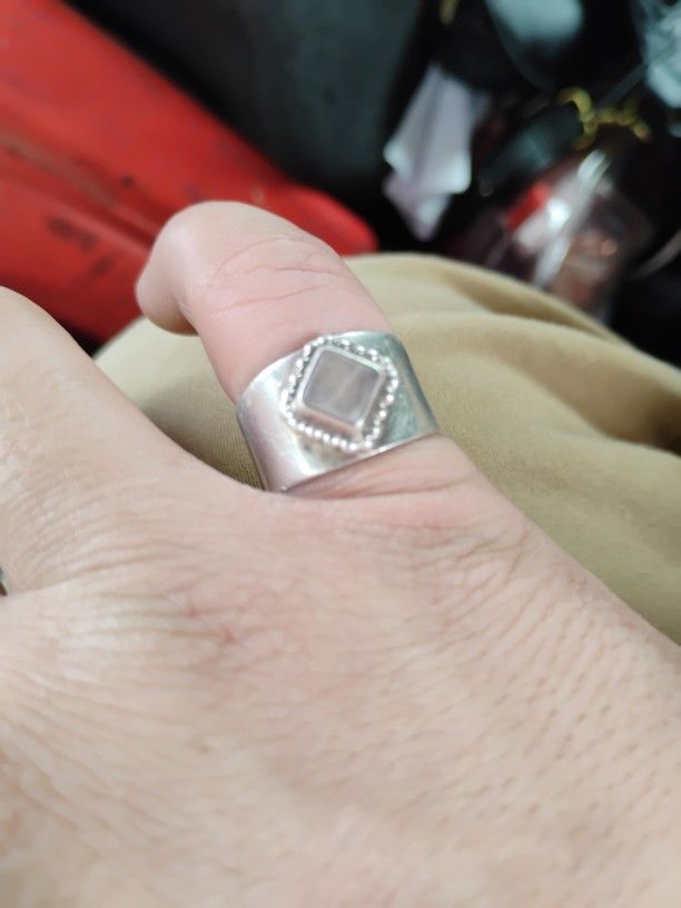 Carroll Felly Rose Quarts Sterling Silver Ring