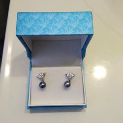 Pearl & Diamond Earrings