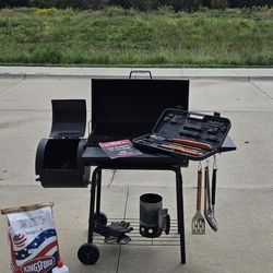 Royal Gourmet 30" BBQ Charcoal Grill and Offset Smoker