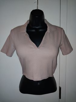 Size Medium Tan Colored Crop Top From Zara