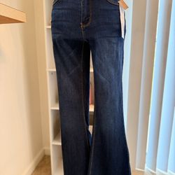 Blue flared jeans