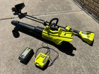 Leaf blower + string trimmer + 40V Battery + Charger RYOBI