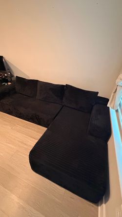 Black clean sofa