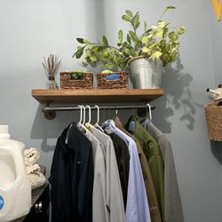 Floating Wall Shelve And Hanger 