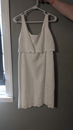 White eyelet dress