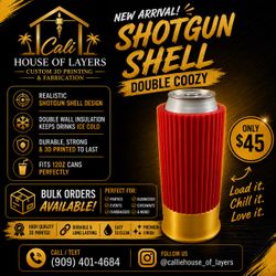 Shotgun Shell Double Koozie – Holds 2 Cans – Sale $4