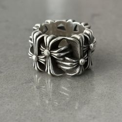 Chrome Hearts Square Cemetery Ring Sz10