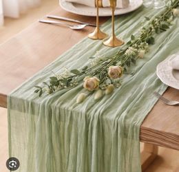 Sage green 30 table runners