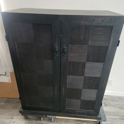TV console hideaway storage cabinet