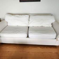 Brown Sofa & Loveseat AND White-ish Sofa
