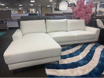 LAST ONE MUST GO $699 Beautiful White Sectional On Sale Now