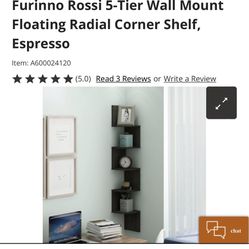 Furrino Rossi 5 Tier wall mount Floating Shelf