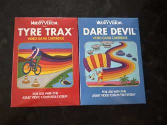 Atari 2600 Games Dare devil Tyre Trax CIB New