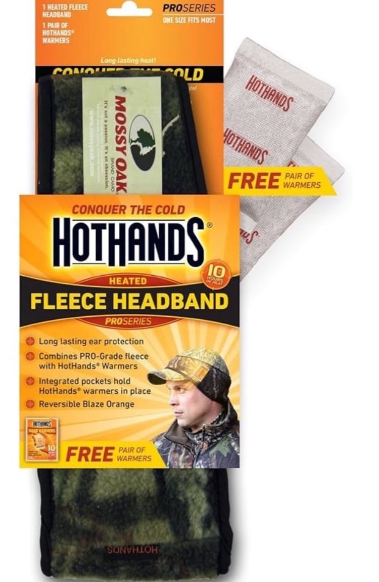 Hot Hands Heated Fleece Headband-1 size fits all-UNISEX & 10+ hours of warmth