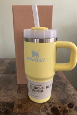 STANLEY Quencher H2.0 Tumbler with Handle Straw 14 oz Yellow (Pomelo) Cup New