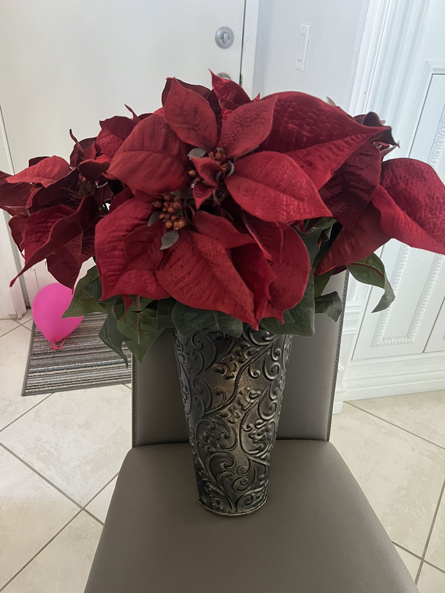 Christmas Flower With Vase $20