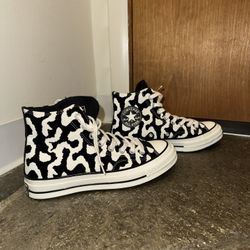 SAMPLE Converse Chuck 70 Lavish Leopard Black & Egret High Top Shoes Size 7W/ 9M