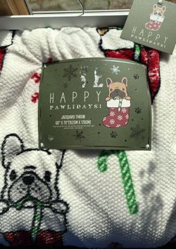 Pup Holiday Throw Blanket