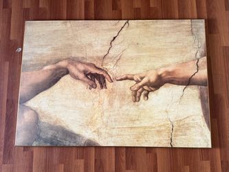 Michelangelo Hands of God/Adam Inspired Painting