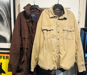 Size in The Jacket Shows XL but fits more like LARGE, 2 Jackets, Looks Like. New.