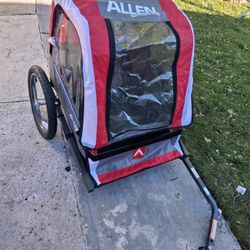 Allen Deluxe Child Double Seat Bike Trailer In Great Condition 