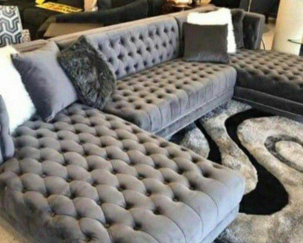 Prada Velvet Sectional Sofa