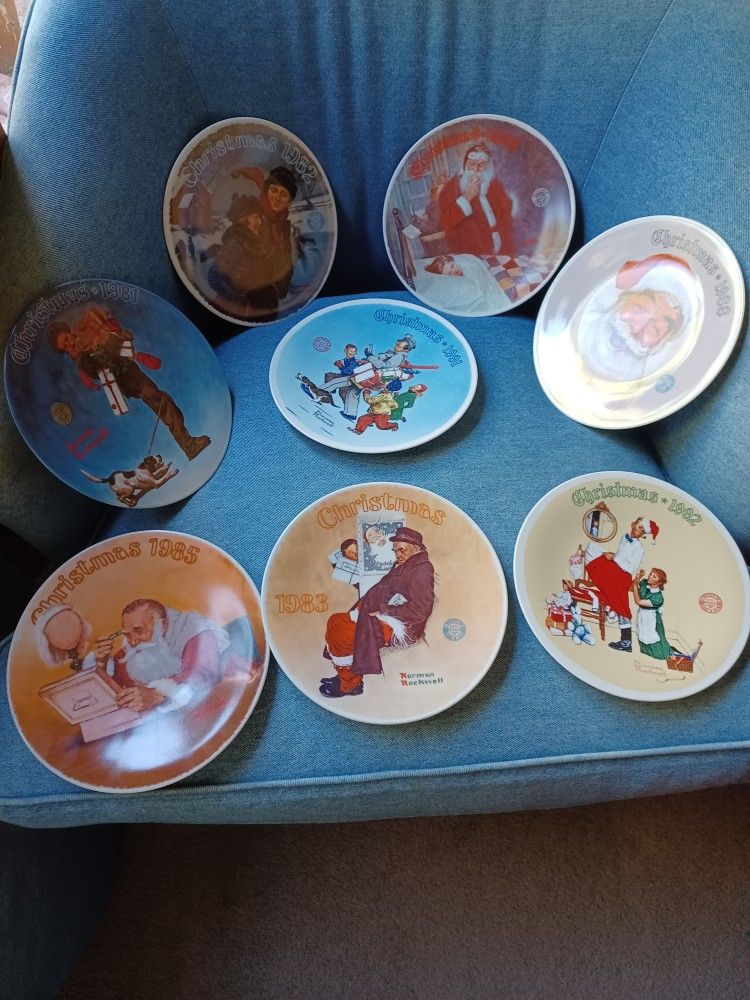 Norman Rockwell Christmas Plates 