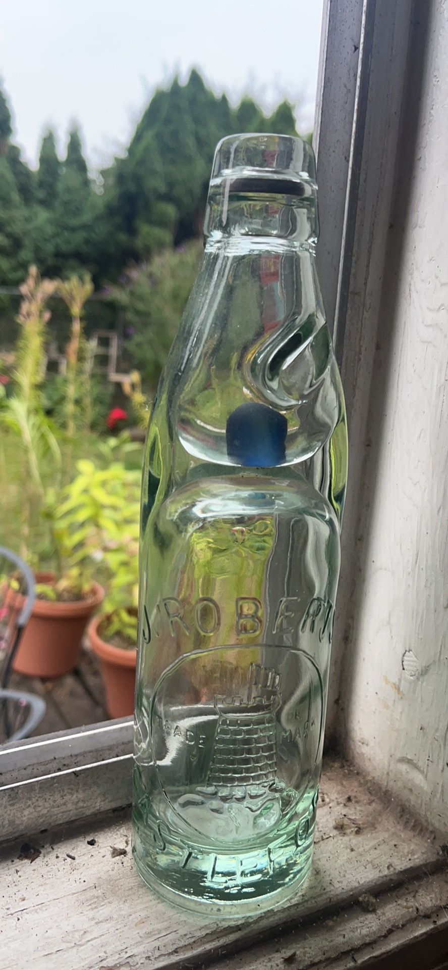 Vintage CoddNeck Marble Stopper Soda Bottle