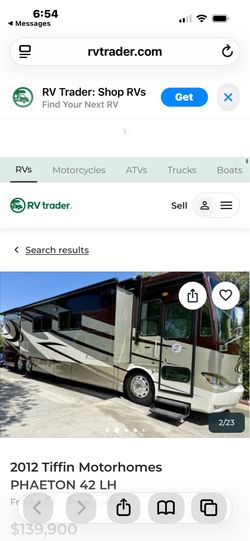 2012 Tiffin Motorhomes PHAETON 42 LH (contact info removed)