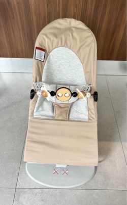 Baby BJORN bouncer with modal jersey  cover and toy