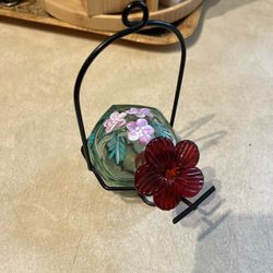 Mockingbird Feeder Hand painted 