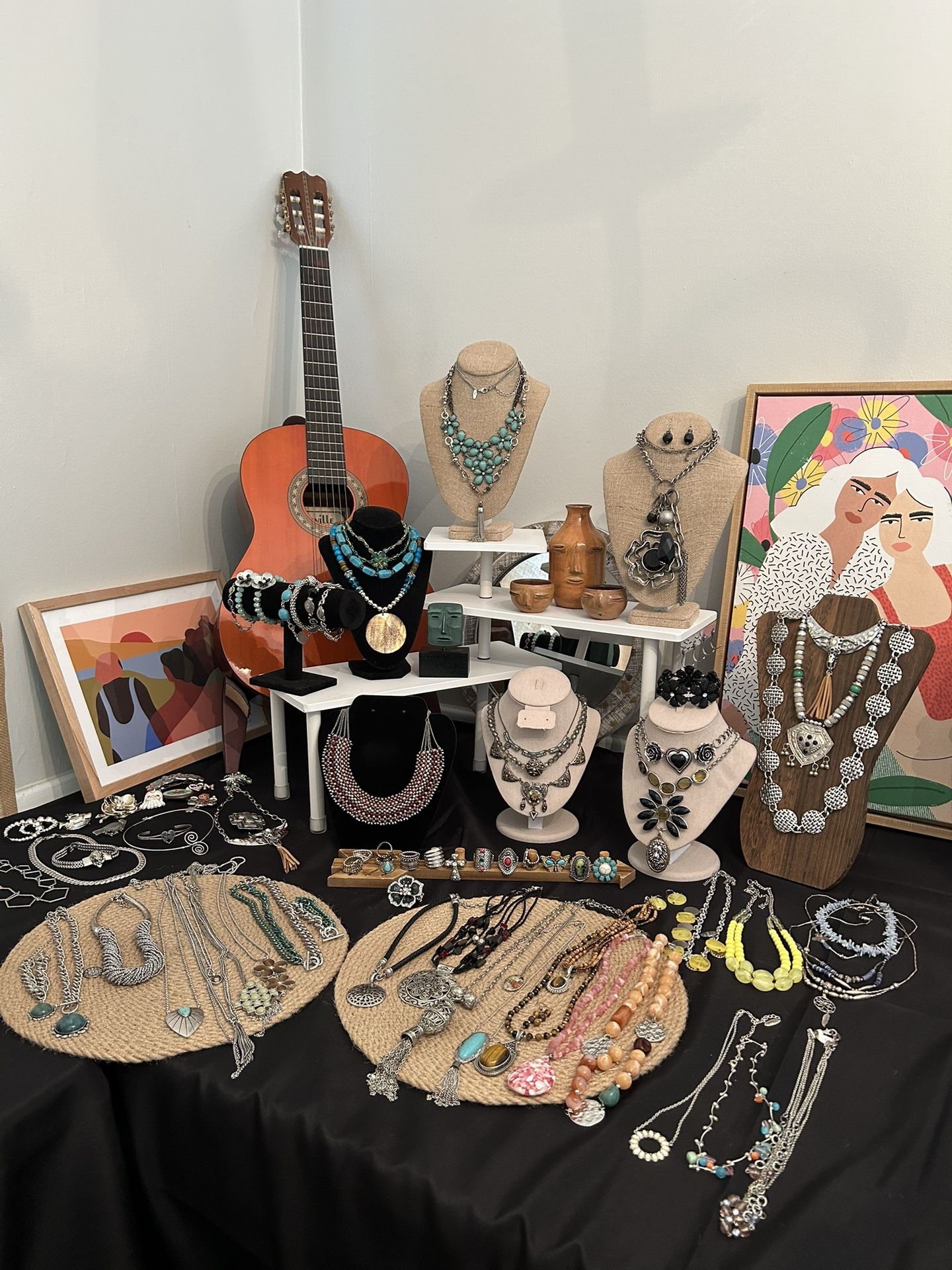 Silver Tone Costume Jewelry Necklaces Lot