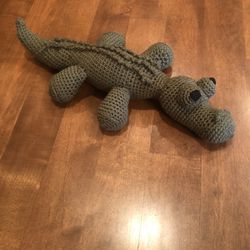 Handmade crochet, alligator shipping available