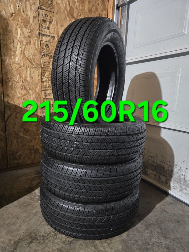 215/60/16 Tires All Season Bridgestone Turanza Quiet Track 