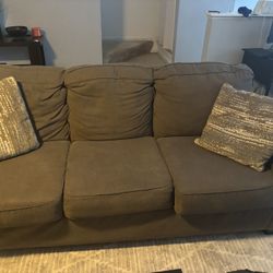 Sofa & Loveseat Set – Comfortable, Sturdy, Neutral Color (Great Condition) 