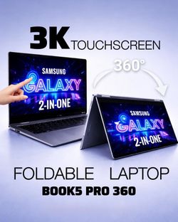 16” 3K Display Samsung Galaxy Book5 Pro 360 | 2-in-1 Touchscreen Laptop Bundle - Wireless Keyboard & Mouse | S-Pen | Brand New Book 5 🔥
