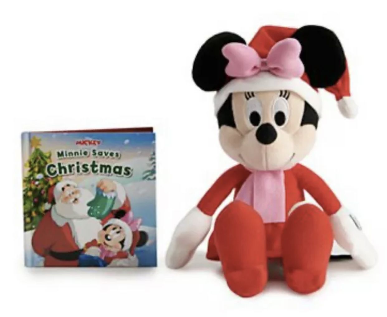 Disney Minnie Mouse Saves Christmas Kohl’s Cares 13" Plush  & 5"x7" Book New