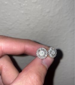 10k gold, Diamond earrings