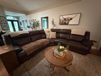 VonKurt 5-Piece Power Leather Reclining Modular Sectional from Ashley Furniture