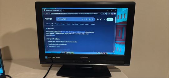 Sylvania LC195SLX 19" HD LCD TV with Stand - Tested & Works! (Perfect for Retro Gaming)