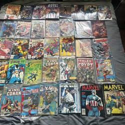 Comic books, baseball cards, football cards, NASCAR cards, basketball cards